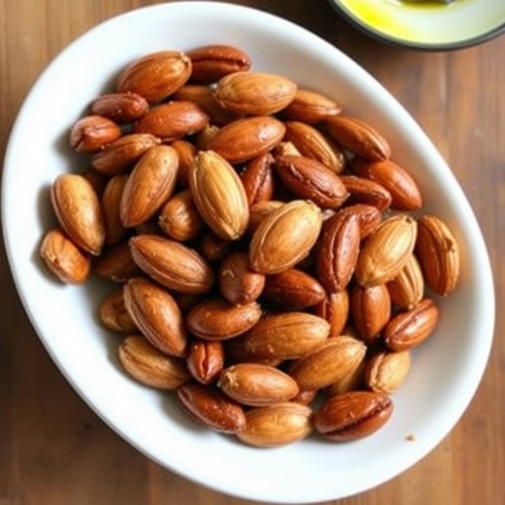 Ristede mandler i chiliolje