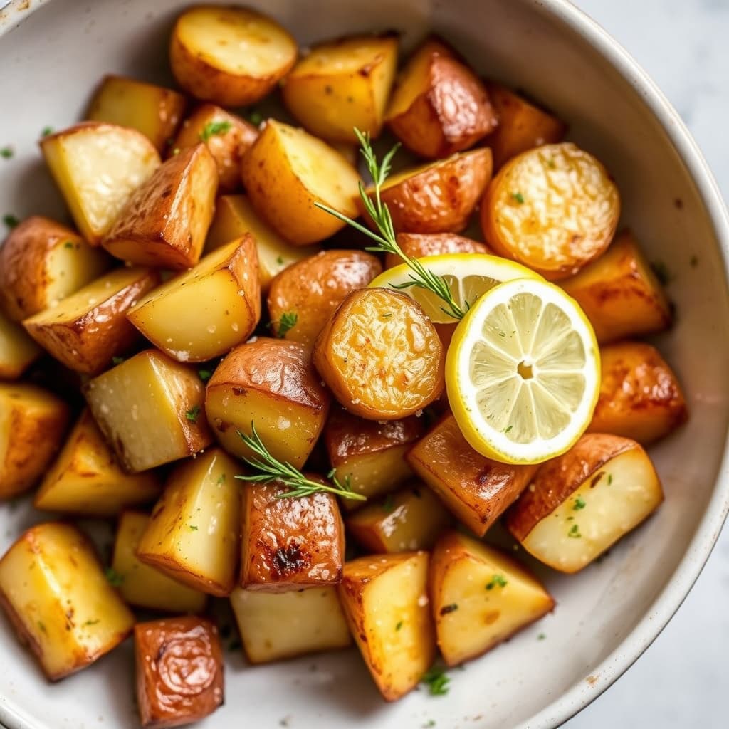Ristede poteter med sitronsalt