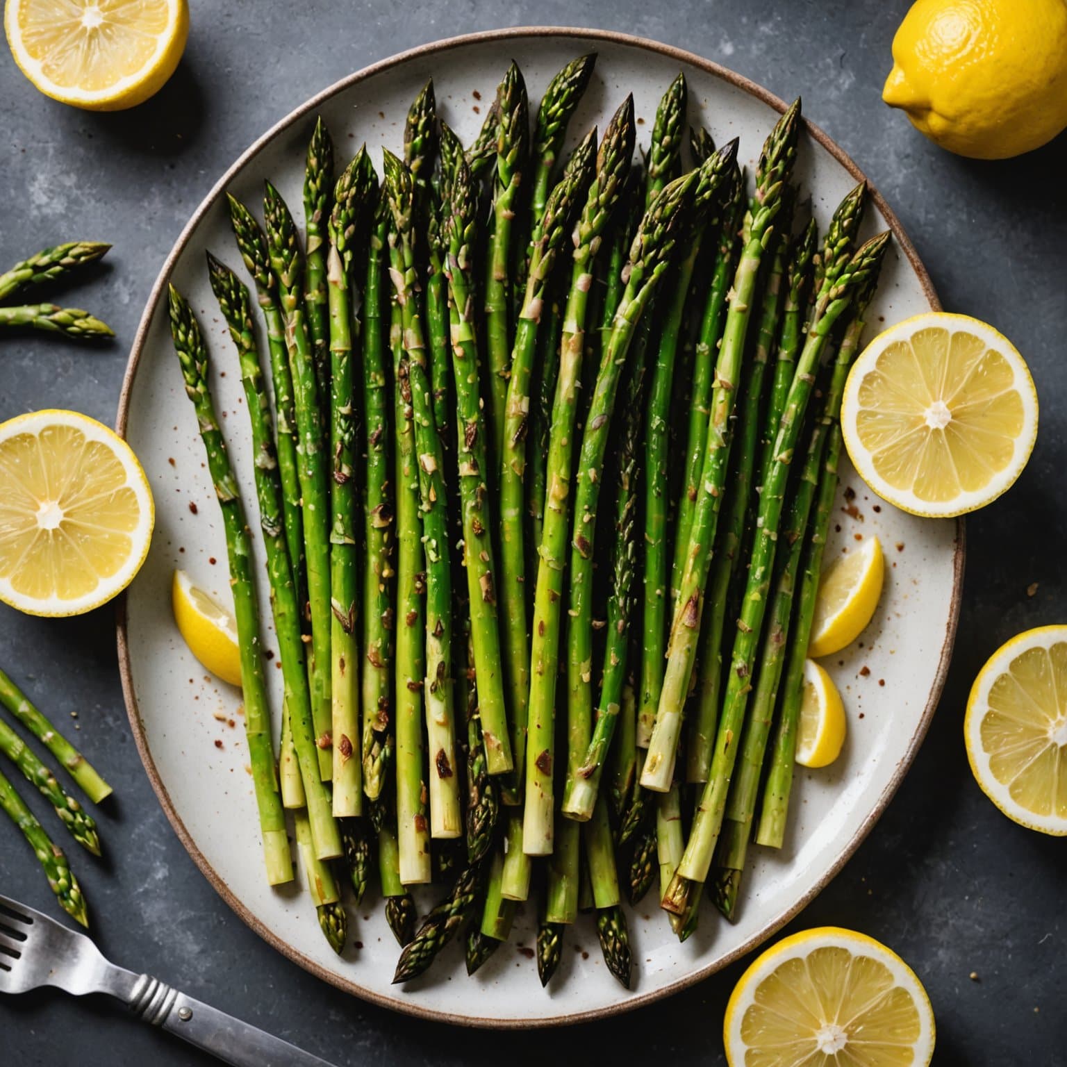 Ristet asparges med sitron