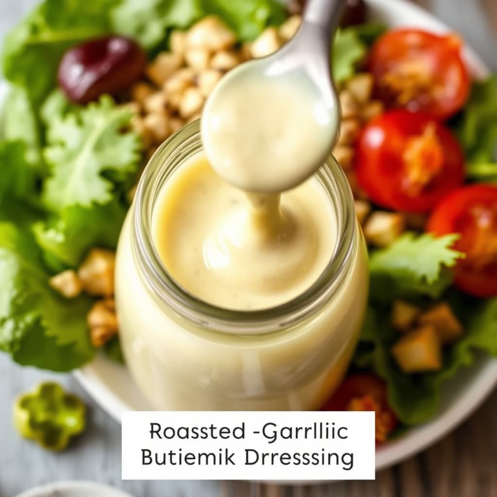 Ristet hvitløk- og kulturmelksdressing