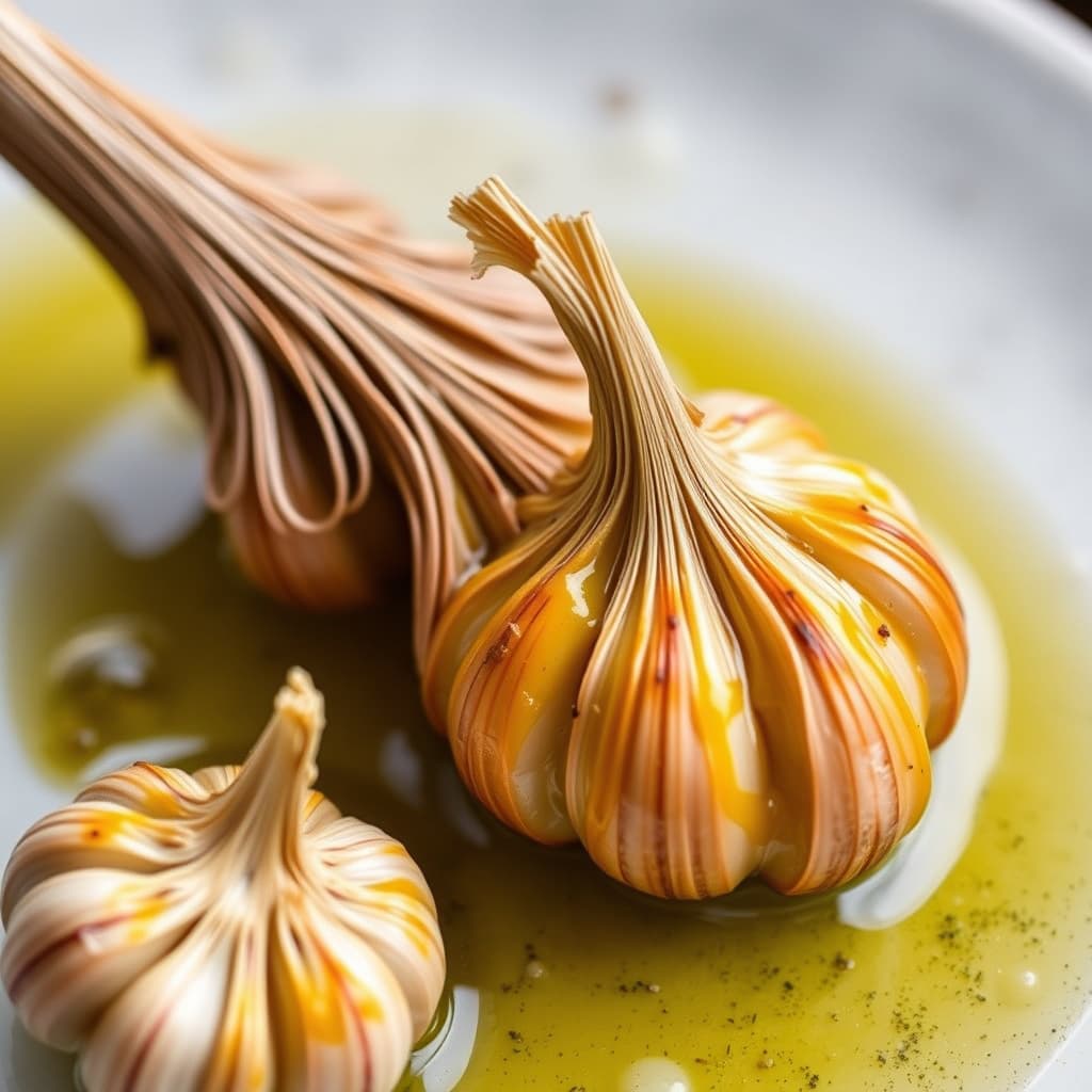 Ristet hvitløk og ristet hvitløksolje