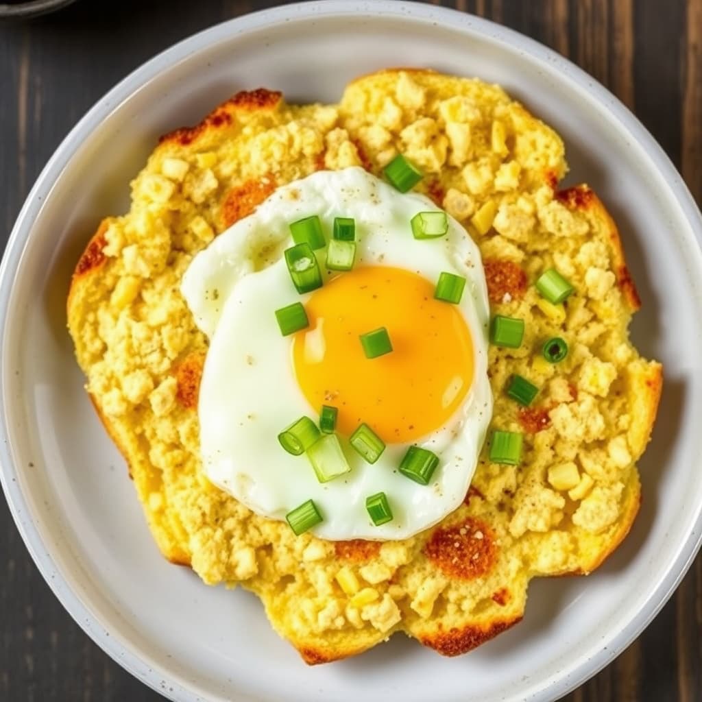 Ristet maniokmel med egg og vårløk (Farofa de Ovo e Cebolinha)