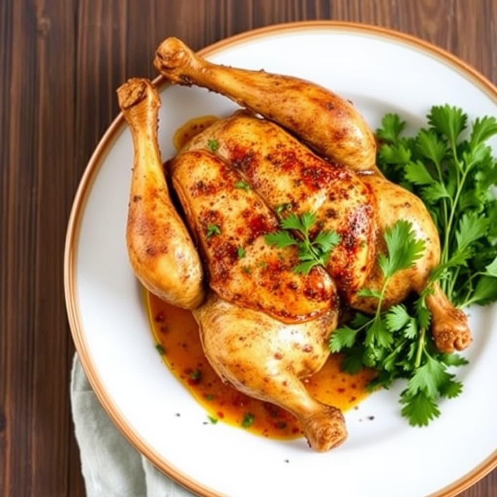 Ristet økologisk kylling med marokkanske krydder