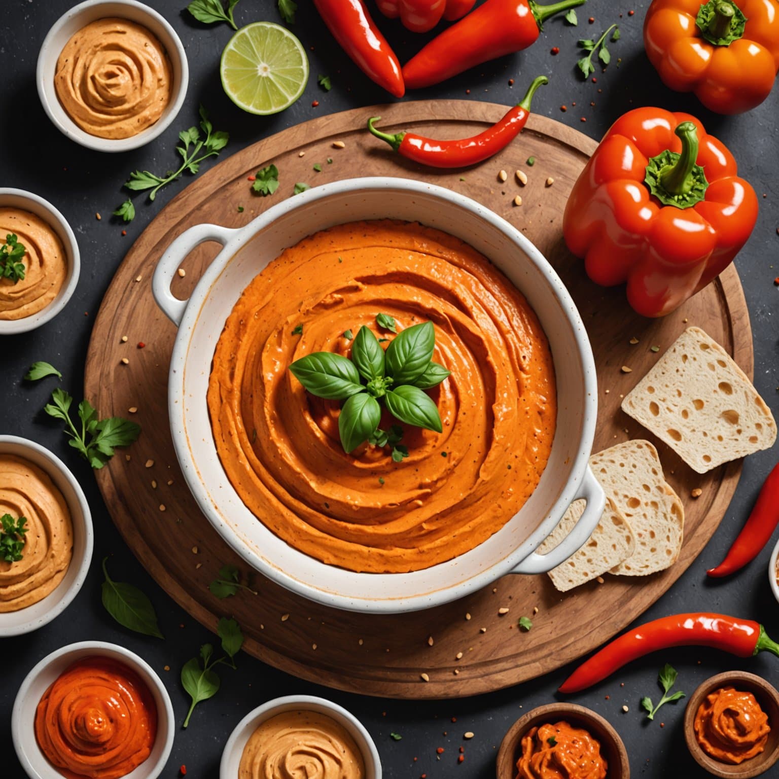 Ristet rød paprikahummus med en vri fra Nidal