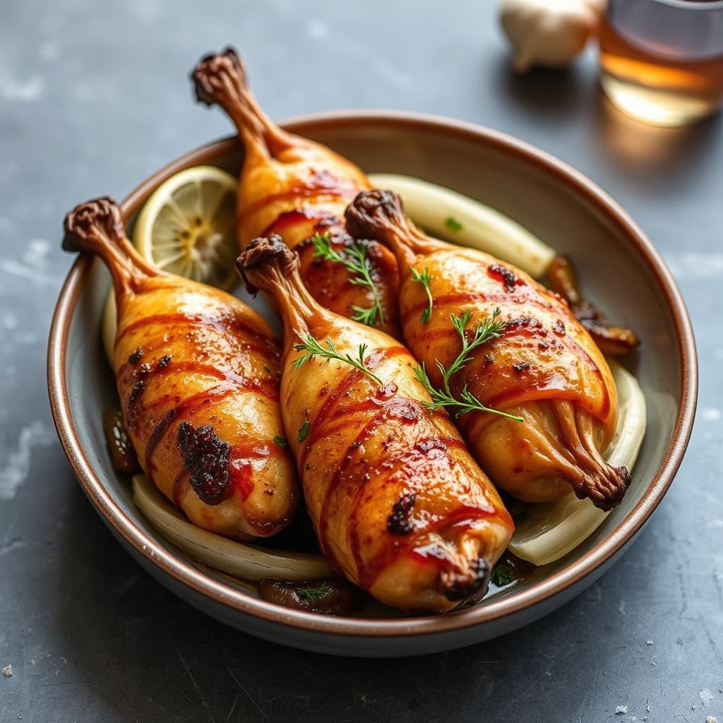 Ristet småkyllinger med fennikel