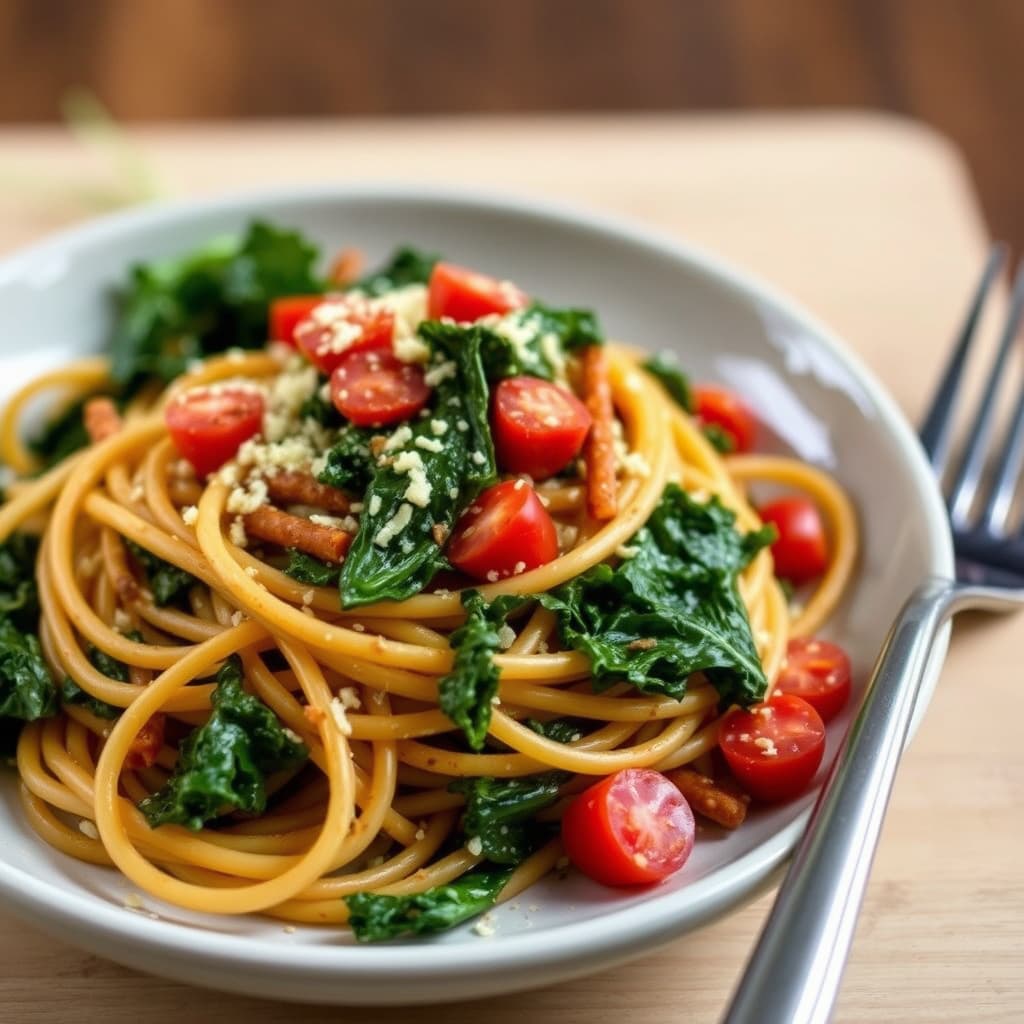 Ristet spaghetti-minestrone med toskansk grønnkål