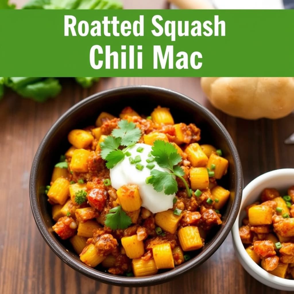 Ristet squash- og chilimakaroni