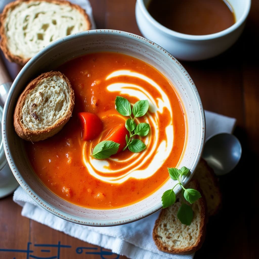 Ristet tomat- og brødsaus