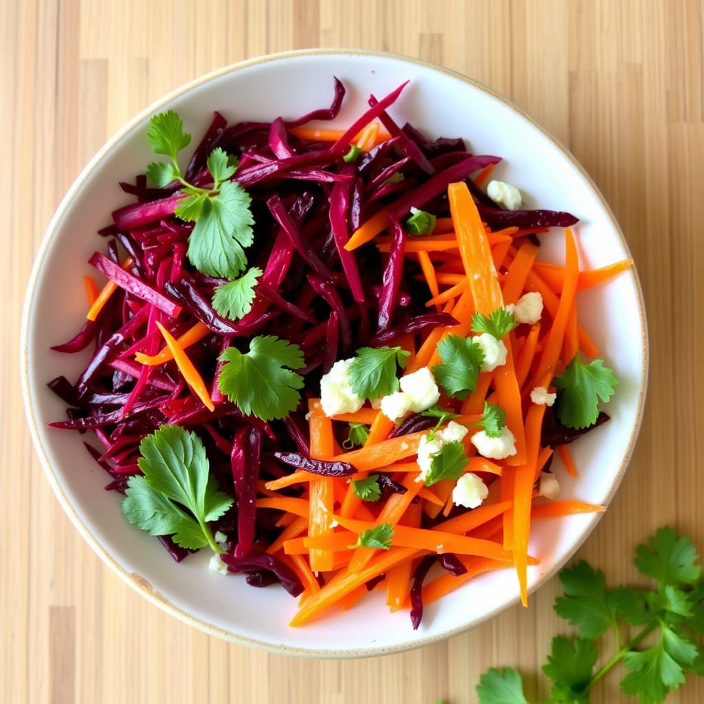 Riv salat av rødbete og gulrot