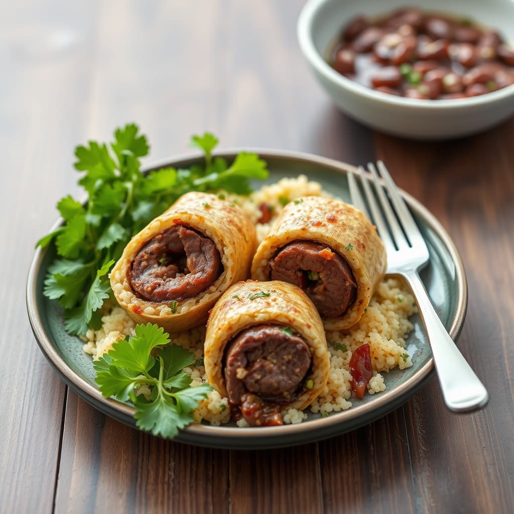 Roast Beef- og couscousruller