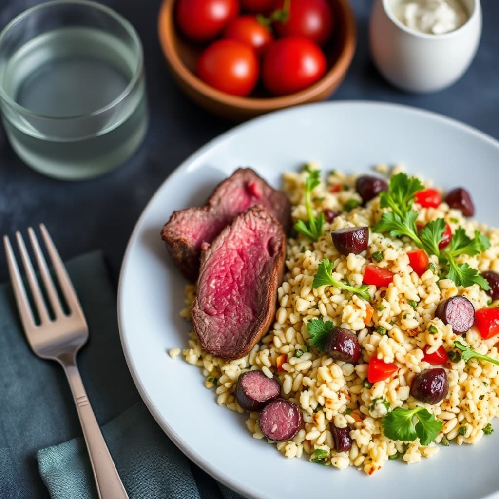 Roast Beef- og couscoussalat