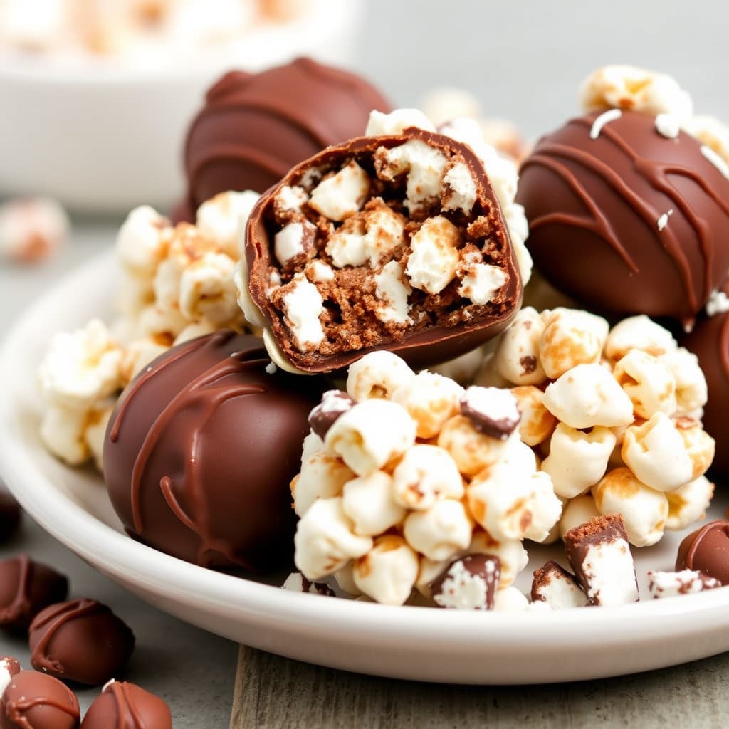 Rocky Road-popcorn-trøfler