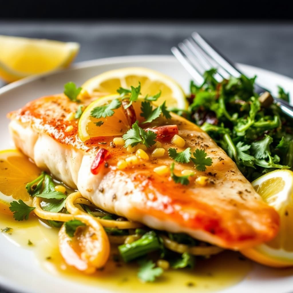 Rød snapper med sitrusvinaigrette