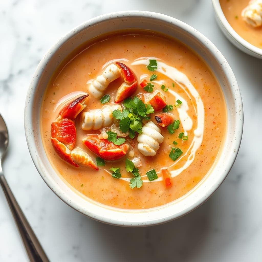 Rødskjærende She Crab-suppe med en vri