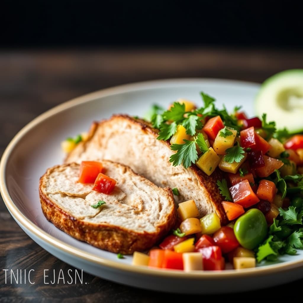 Rødt chili-kyllingbryst med succotash-salsa