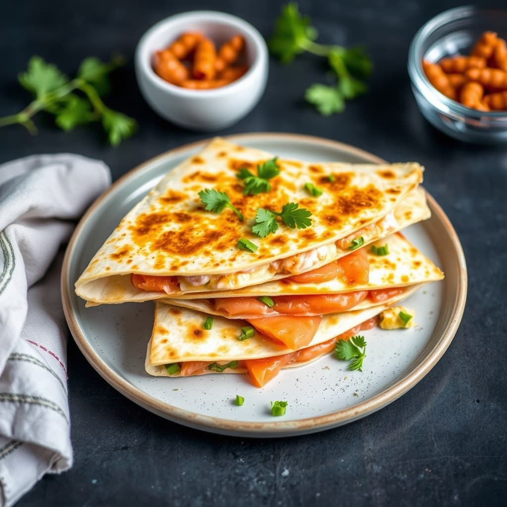 Røkelaksquesadilla
