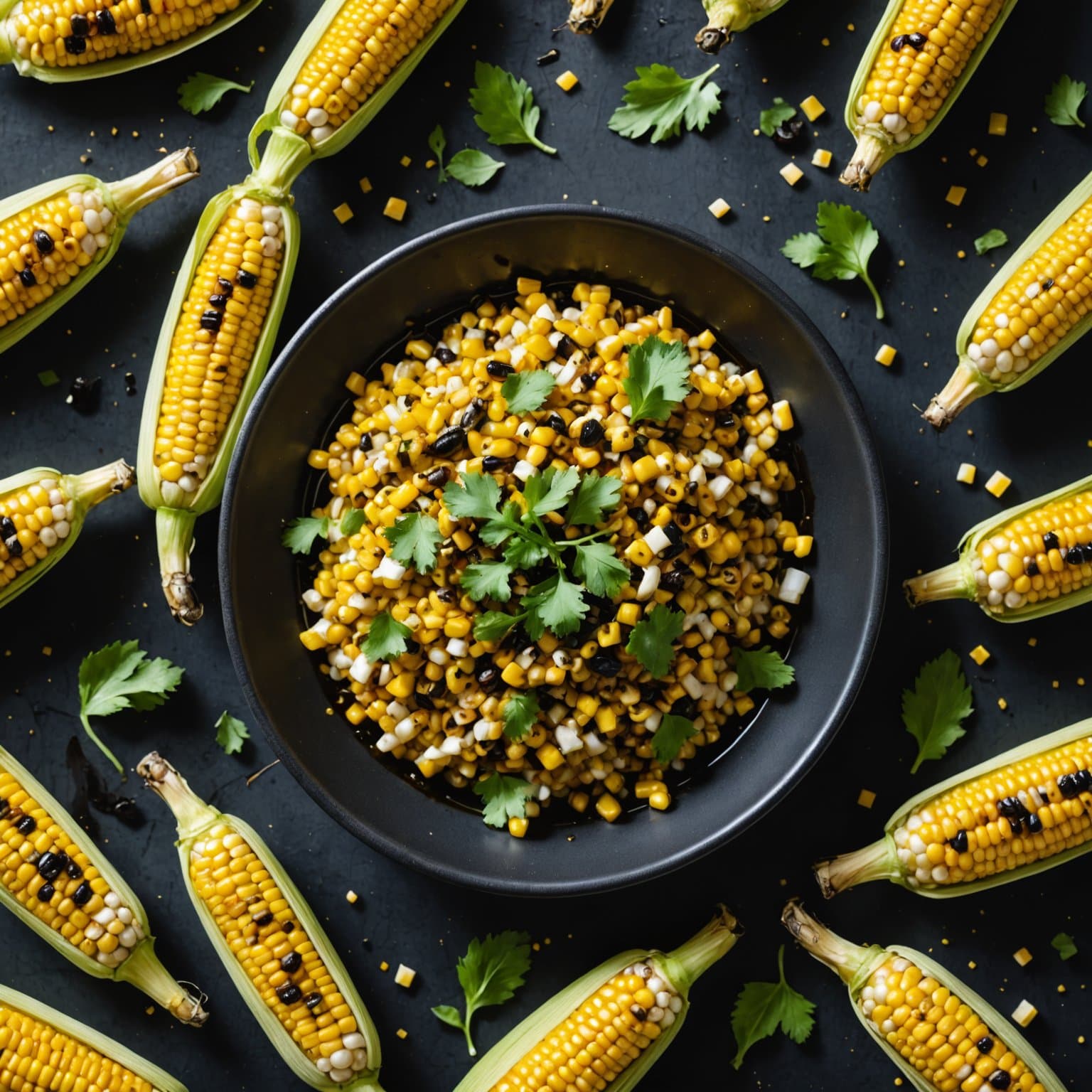 Røkt maiskolbehud- og oljedressing