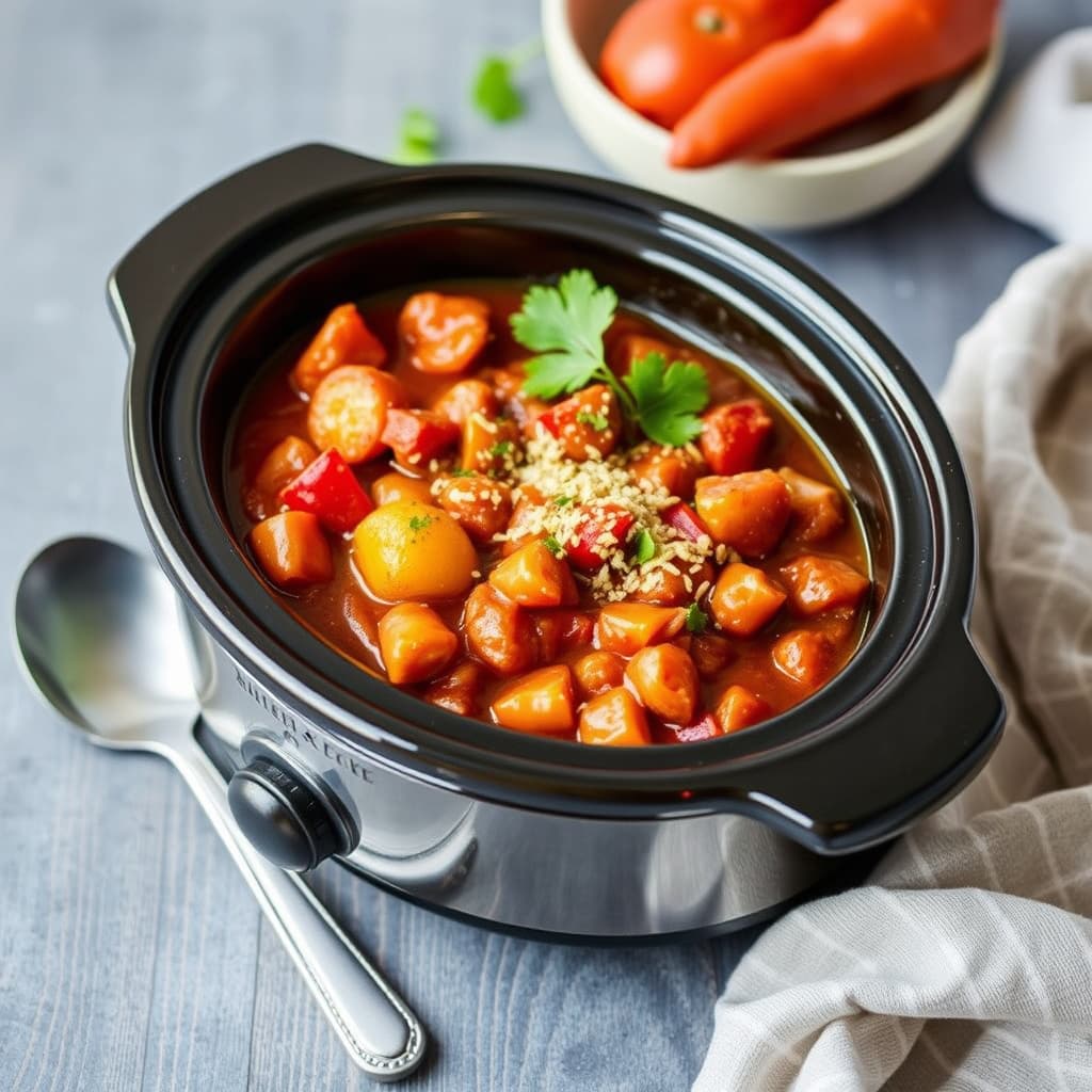 Røkt paprika-gulasj til slow cooker