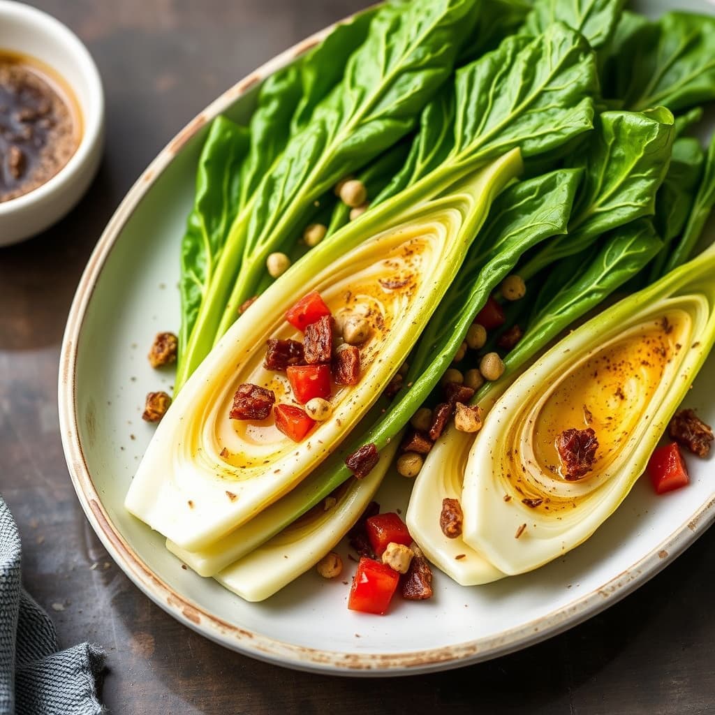 Romaine-salat med ansjosvinaigrette