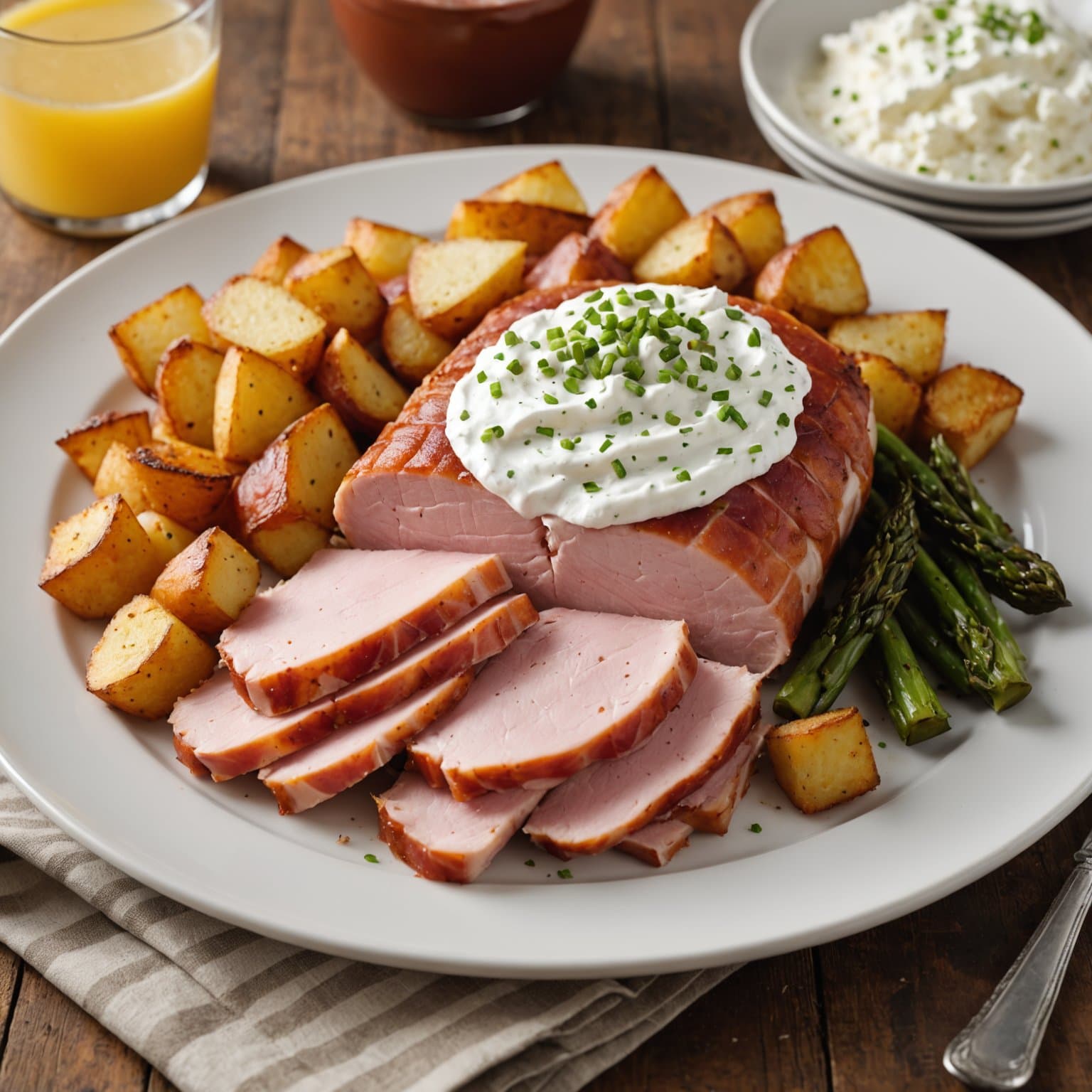 Rømme- og skinkegryte med supper