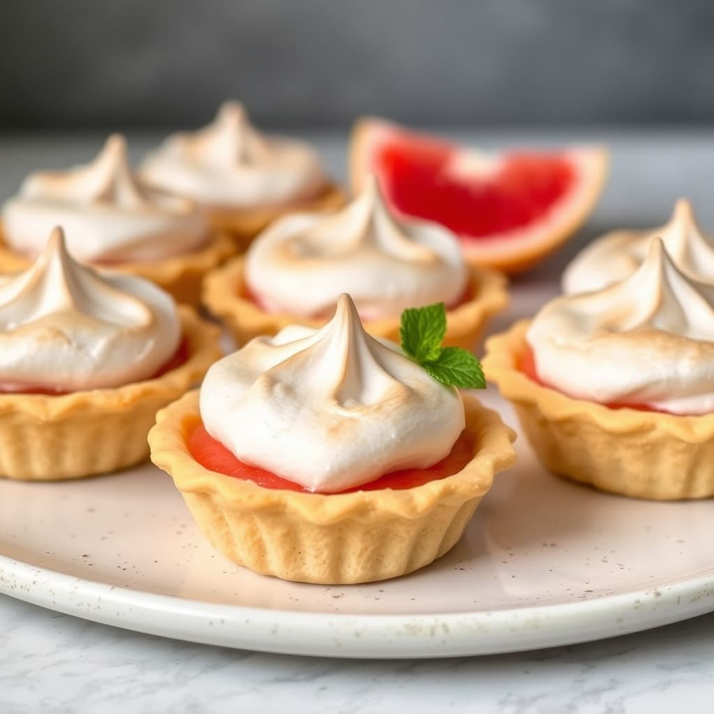 Rosa grapefrukt- og marengspai