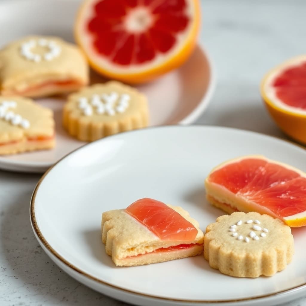 Rosa grapefrukt shortbread