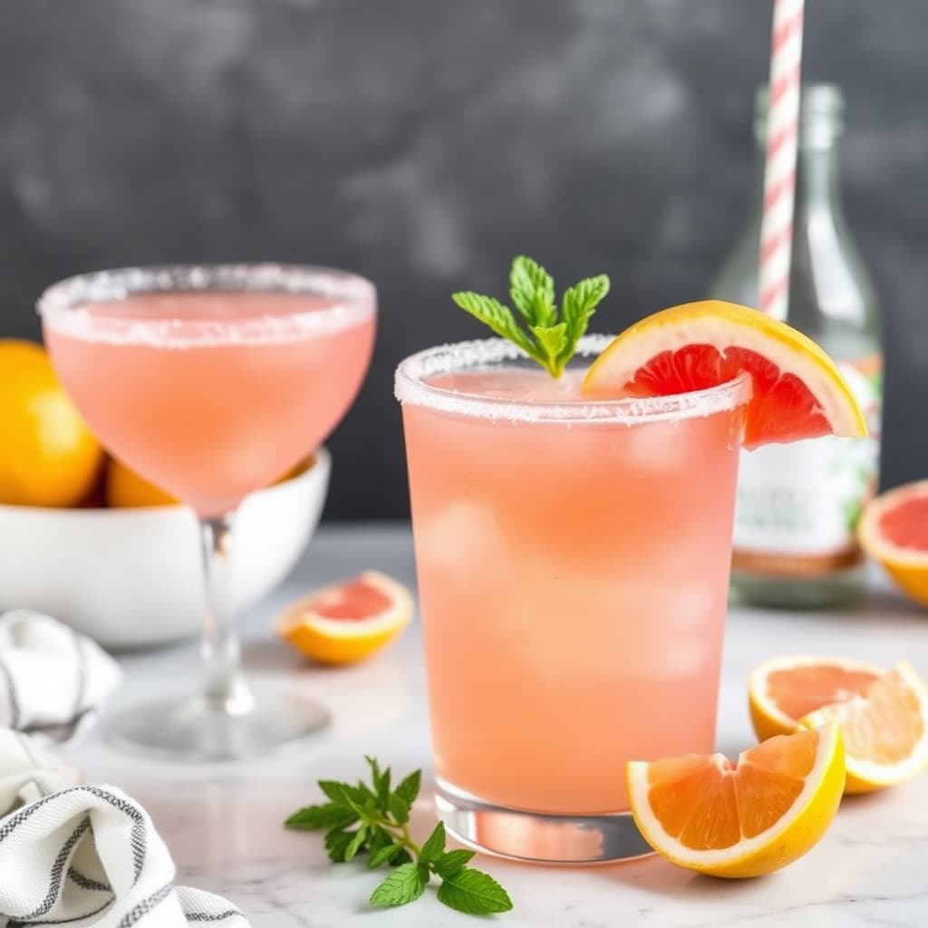 Rosa grapefruktmargaritaer