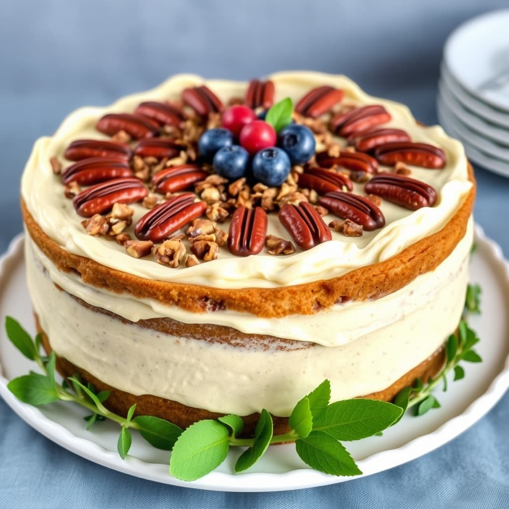 Rosella-ingefær-pekannøtt-torte: Bryllupskakeoppskrift