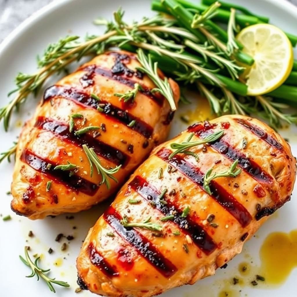 Rosemary-grillet kylling