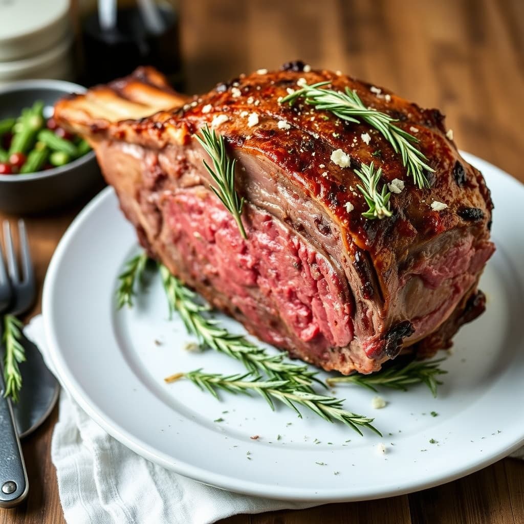 Rosemary-saltet oksefilet med ben