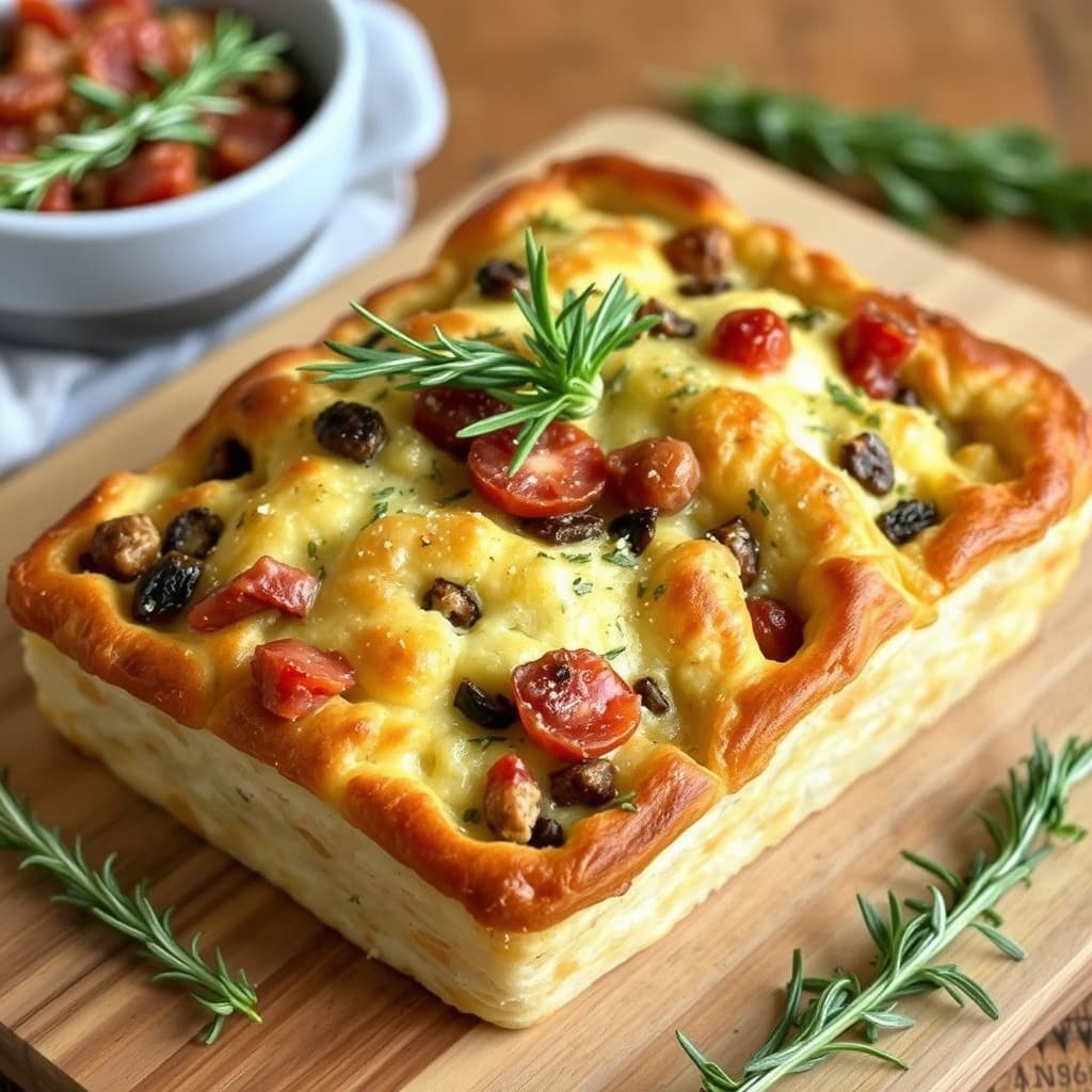 Rosmarin-focaccia-fyll med pancetta