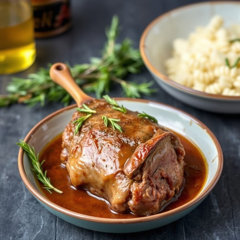 Rosmarin og timian braisert lammeskulder