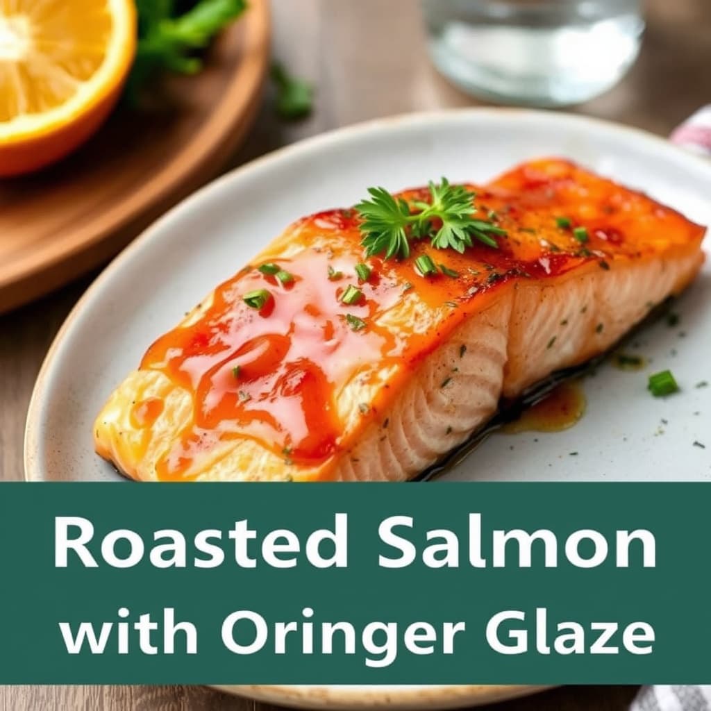 Røst laks med appelsin- og ingefærglasur