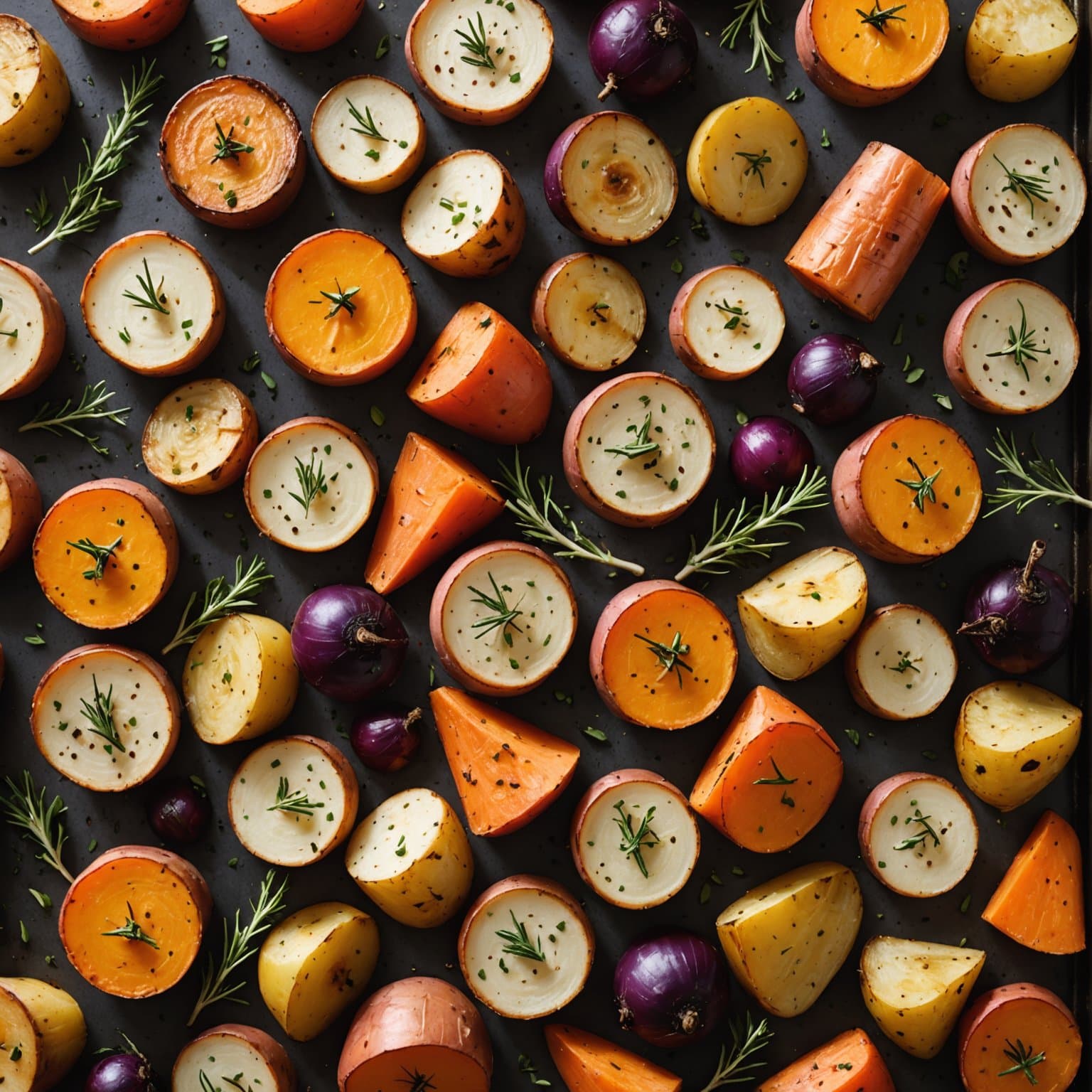 Røstede rotgrønnsaker fra Iowa