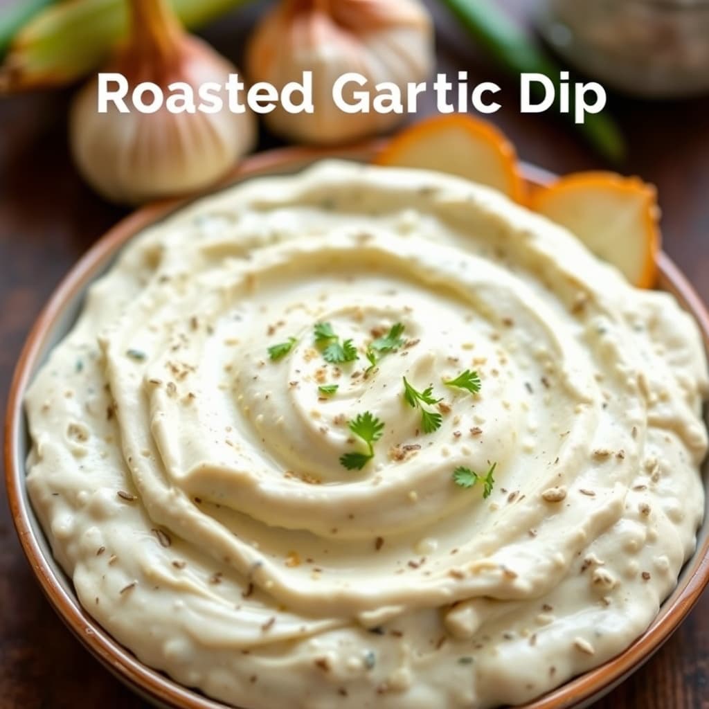 Røstet hvitløksdipp