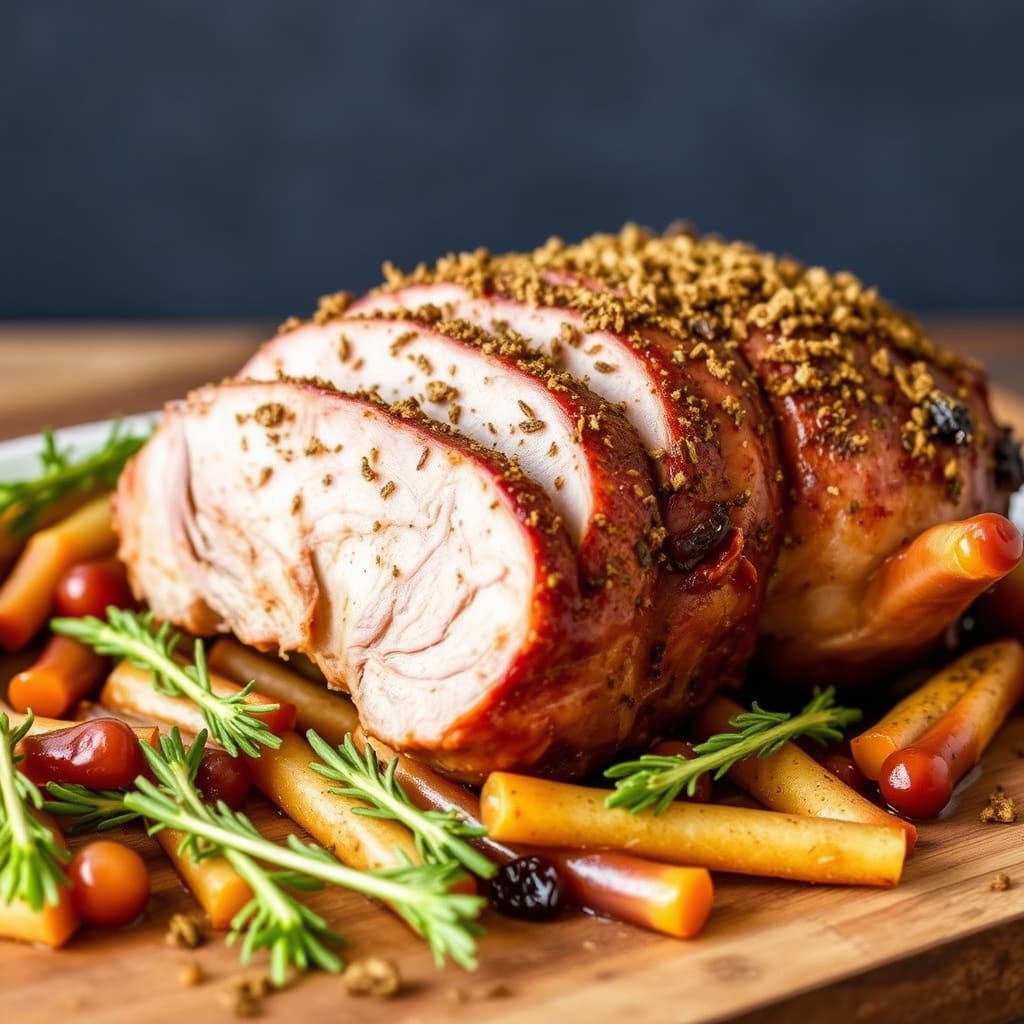 Rostet svinekjøtt med fennikelsmakende krydderblanding