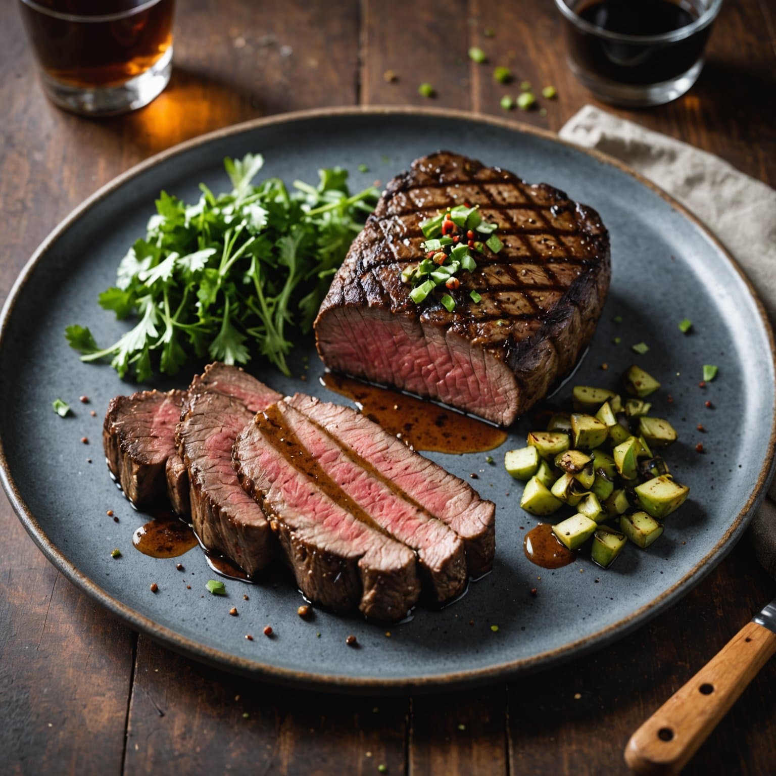 Røyk i øyet Grillet New York Strip-biff med kaffe- og korianderrub