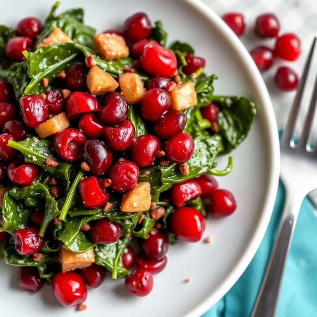 Røykfargede grønnsaker med tranebær