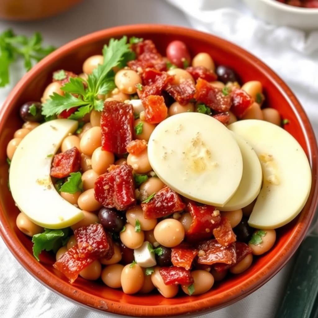 Røykfylt bacon- og bønnesalat