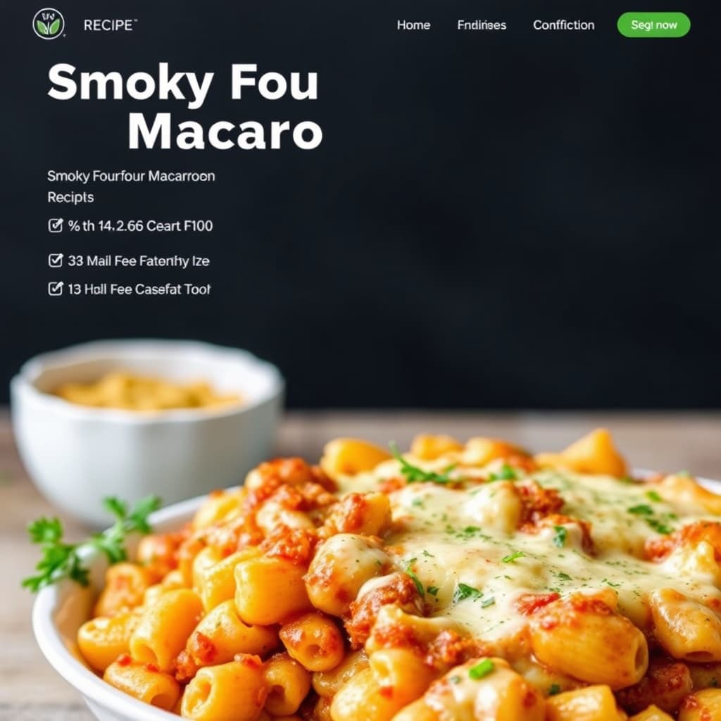 Røykfylt fire-oste makaroniform med gratinering