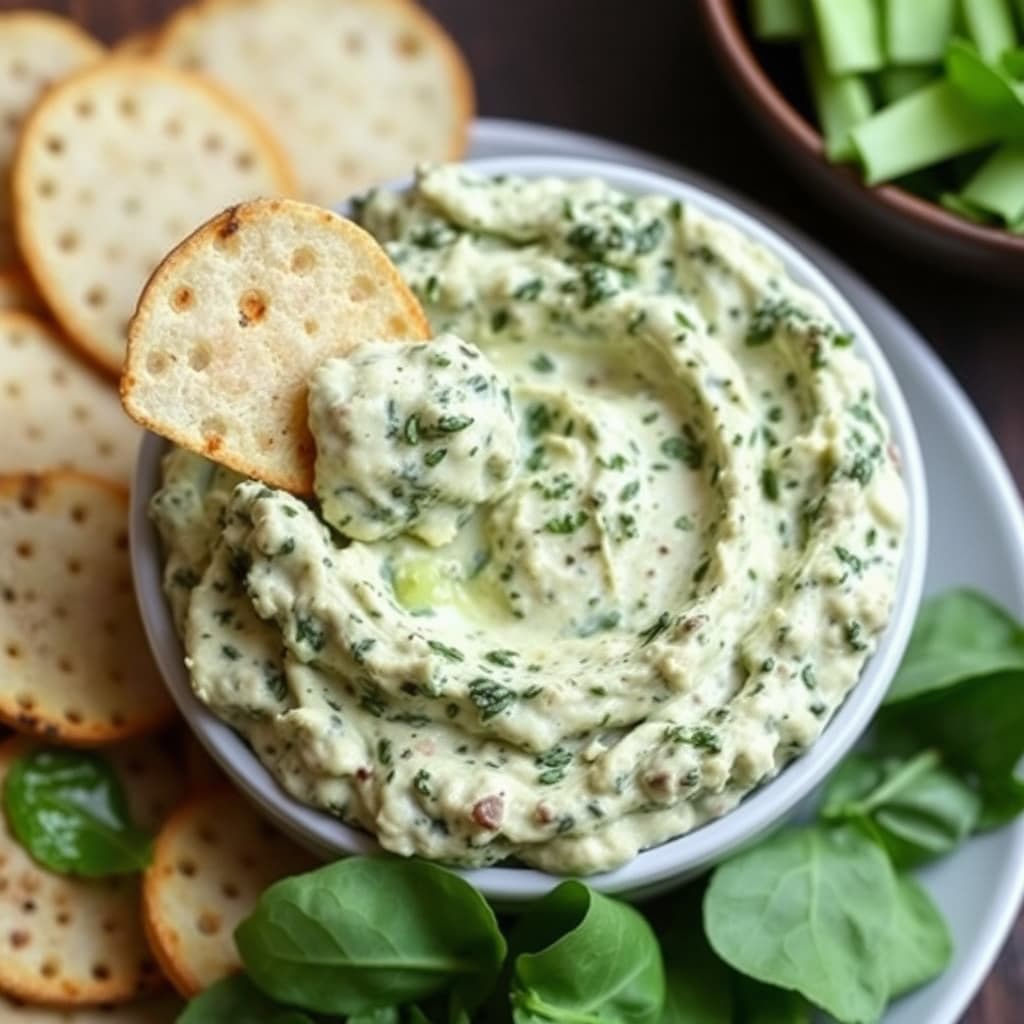 Røykfylt spinat- og artisjokkdip