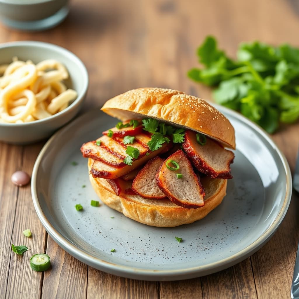 Runde 2-oppskrift – Åpen skive med ovnsstekt svinekotelett