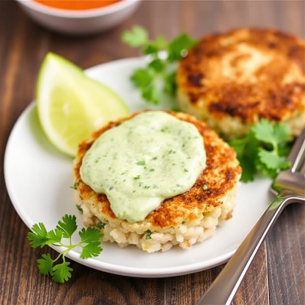 Runde 2-oppskrift – Riskaker med kremet koriandersaus