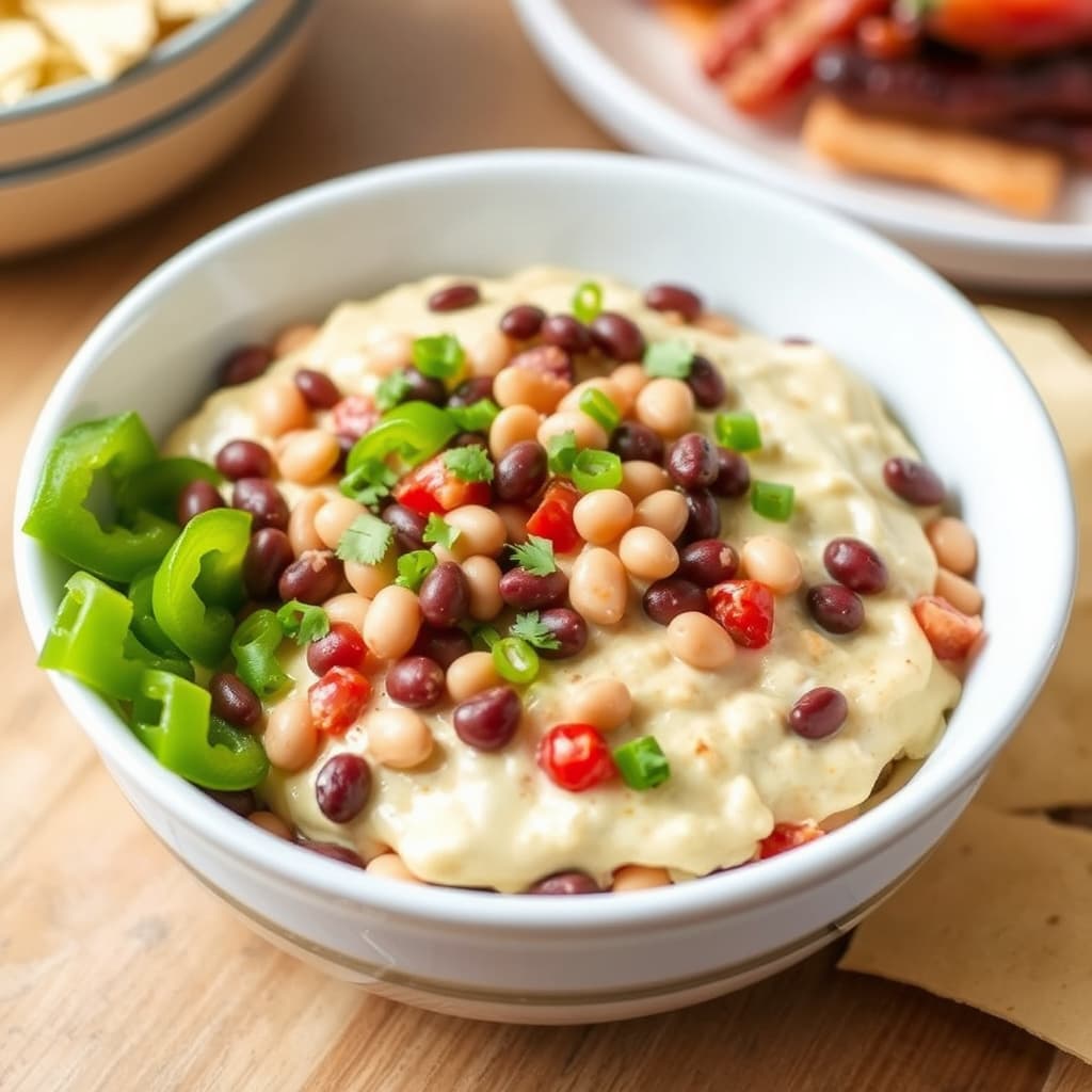 Runde 2-oppskrift – Trefarget bønne-dip