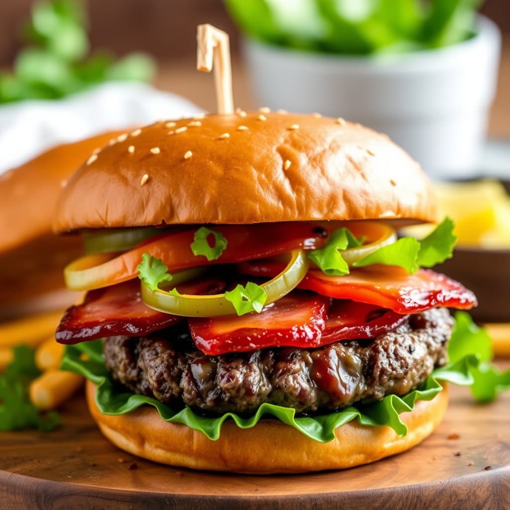 Saftige hjortedyr og baconburgere