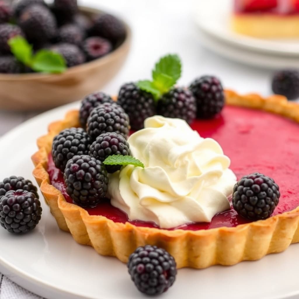 Sallys ferske bjørnebærtærte