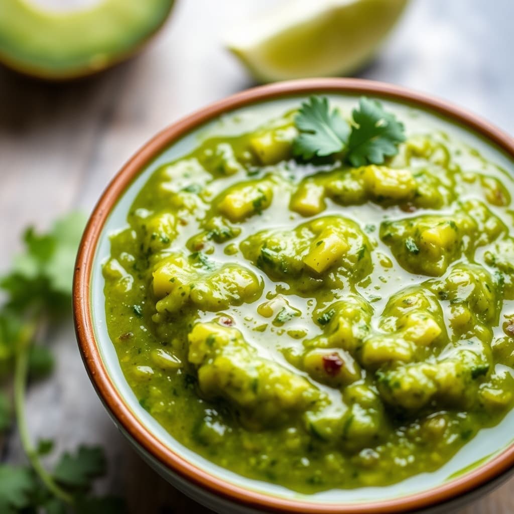 Salsa Verde: Grøn tomatillodip