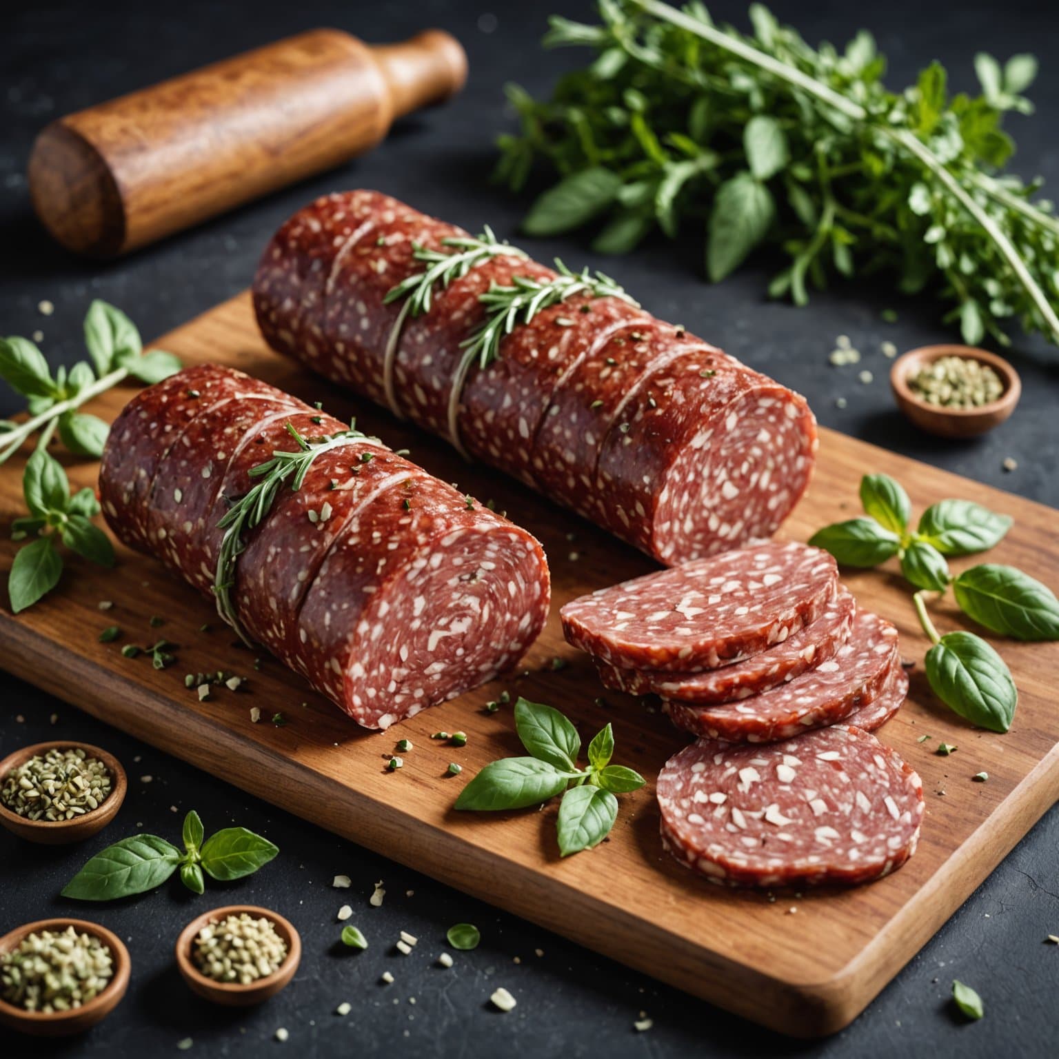 Salt og pepper-salami med oregano