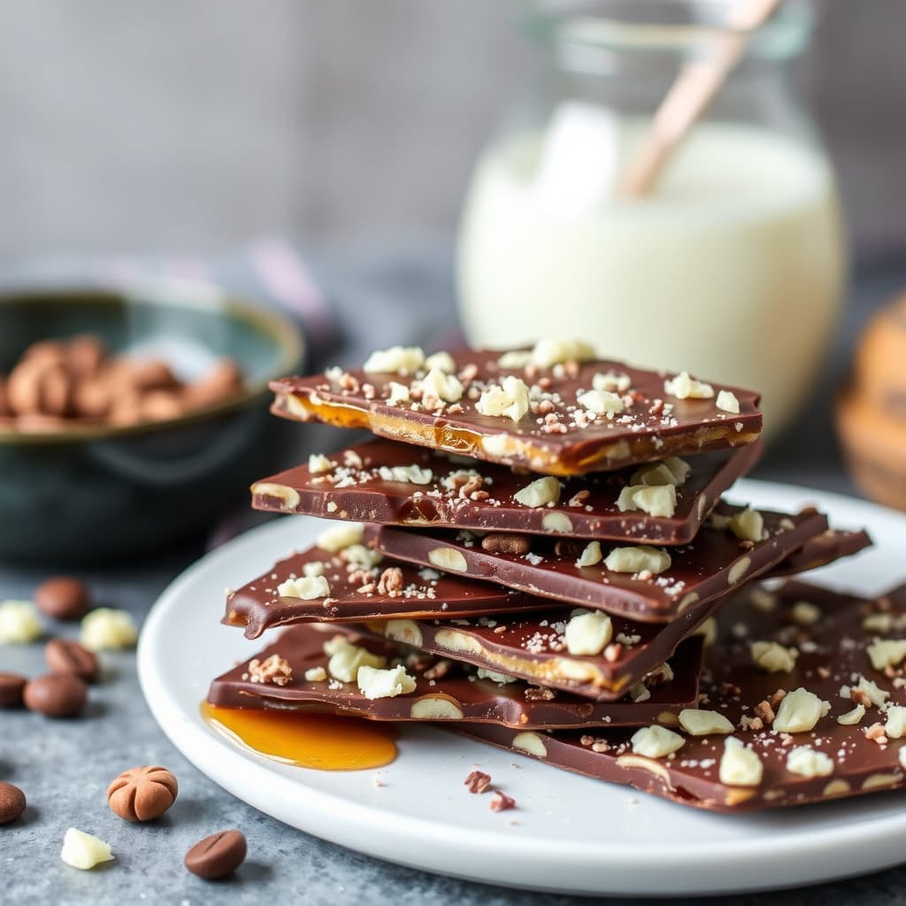 Saltet honning- og sjokoladeknekk