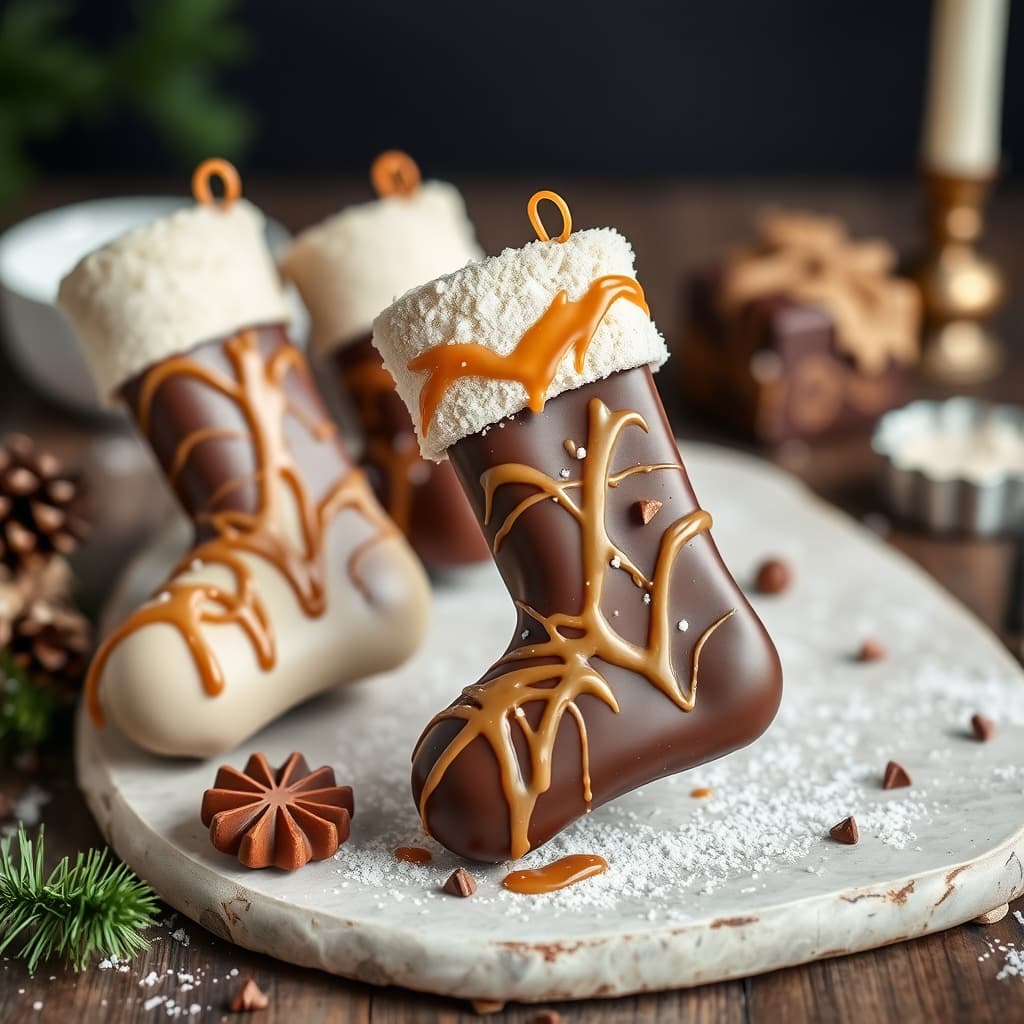 Saltet karamell sjokoladestøfler